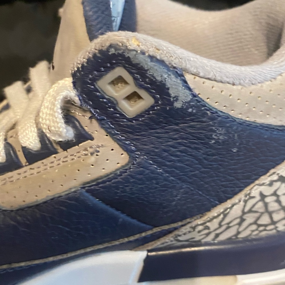 Nike Air Jordan 3 Retro Georgetown Blue- 4.5 Y- 6 W - Picture 7 of 14